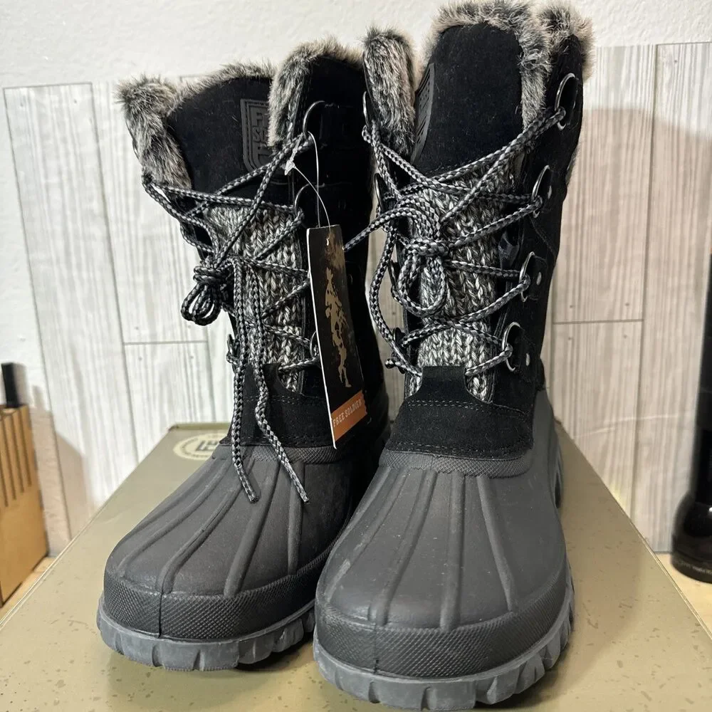 Free Soldier ACC0052 Mens Black Waterproof Tactical Military Boots Size US 10